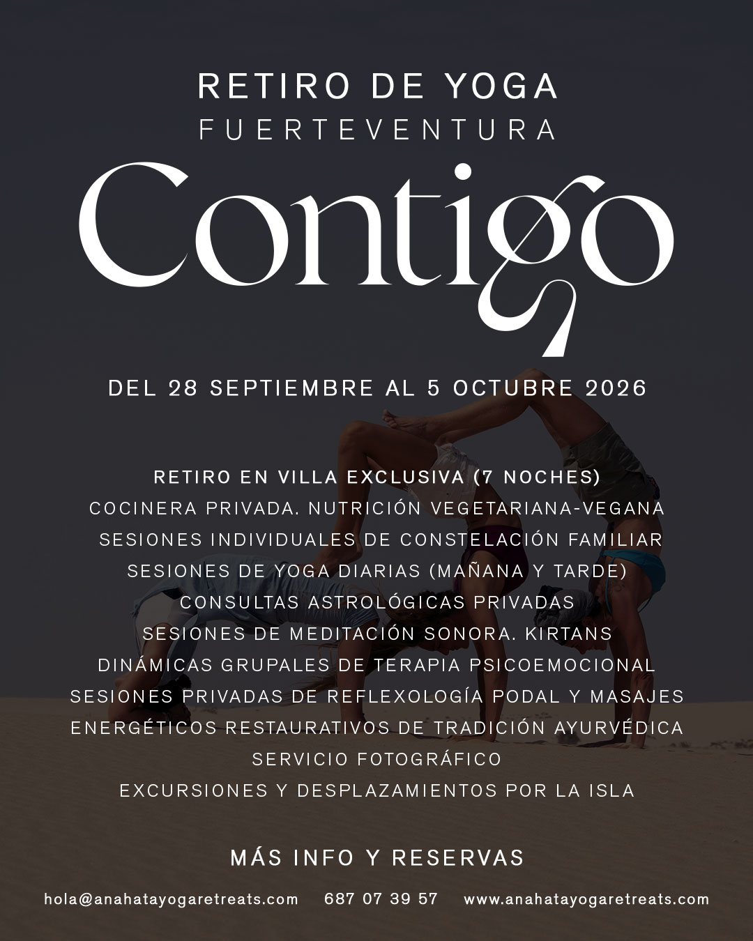 Retiro de Yoga en Fuerteventura 28 septiembre – 5 octubre 2026 | Anahata Yoga